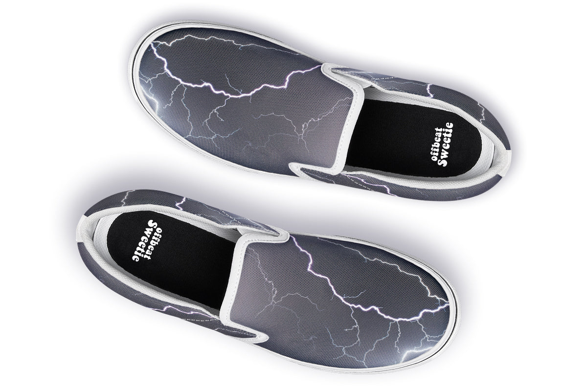 Lightning Crashes Slip Ons