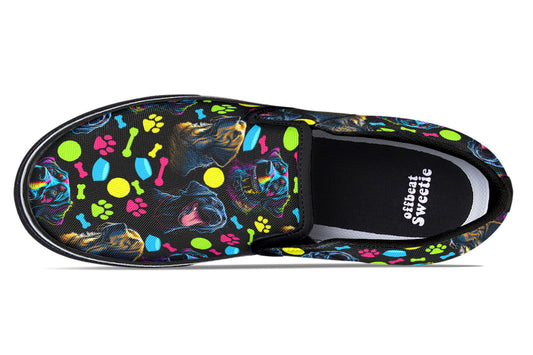 Neon Dogs Slip Ons