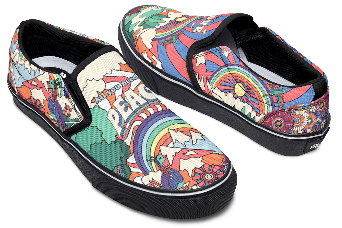 Peace And Love Slip Ons