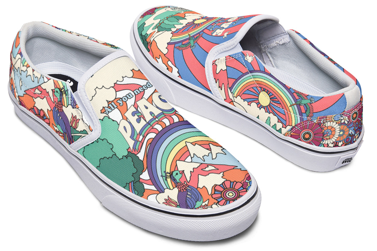 Peace And Love Slip Ons