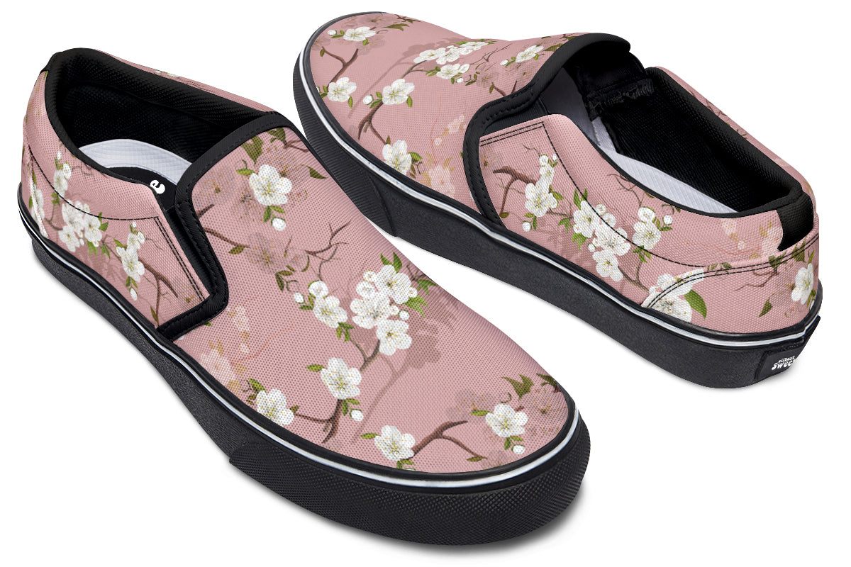 Peach Blossoms Slip Ons