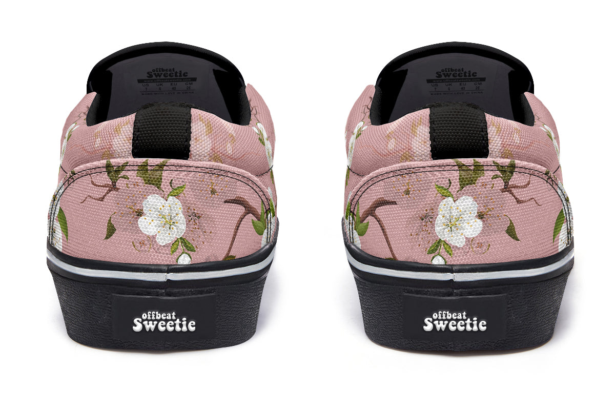 Peach Blossoms Slip Ons