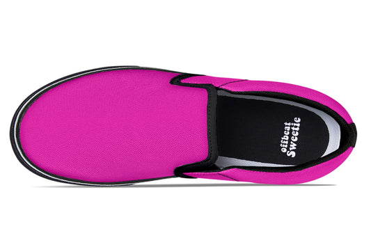 Pink And Orange Mismatch Slip Ons