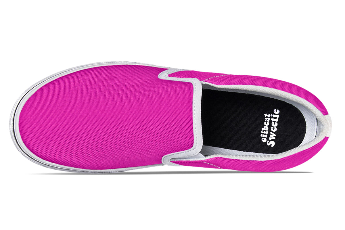 Pink And Orange Mismatch Slip Ons