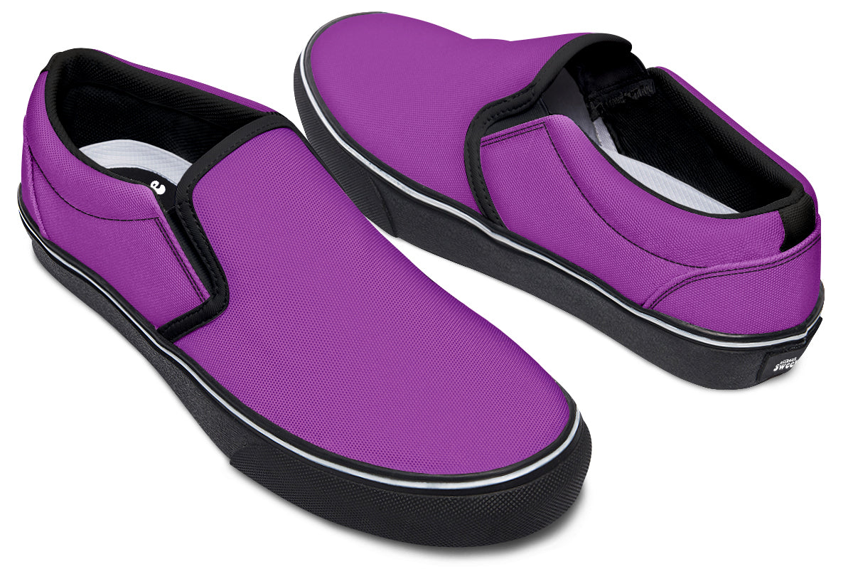 Purple Reign Slip Ons