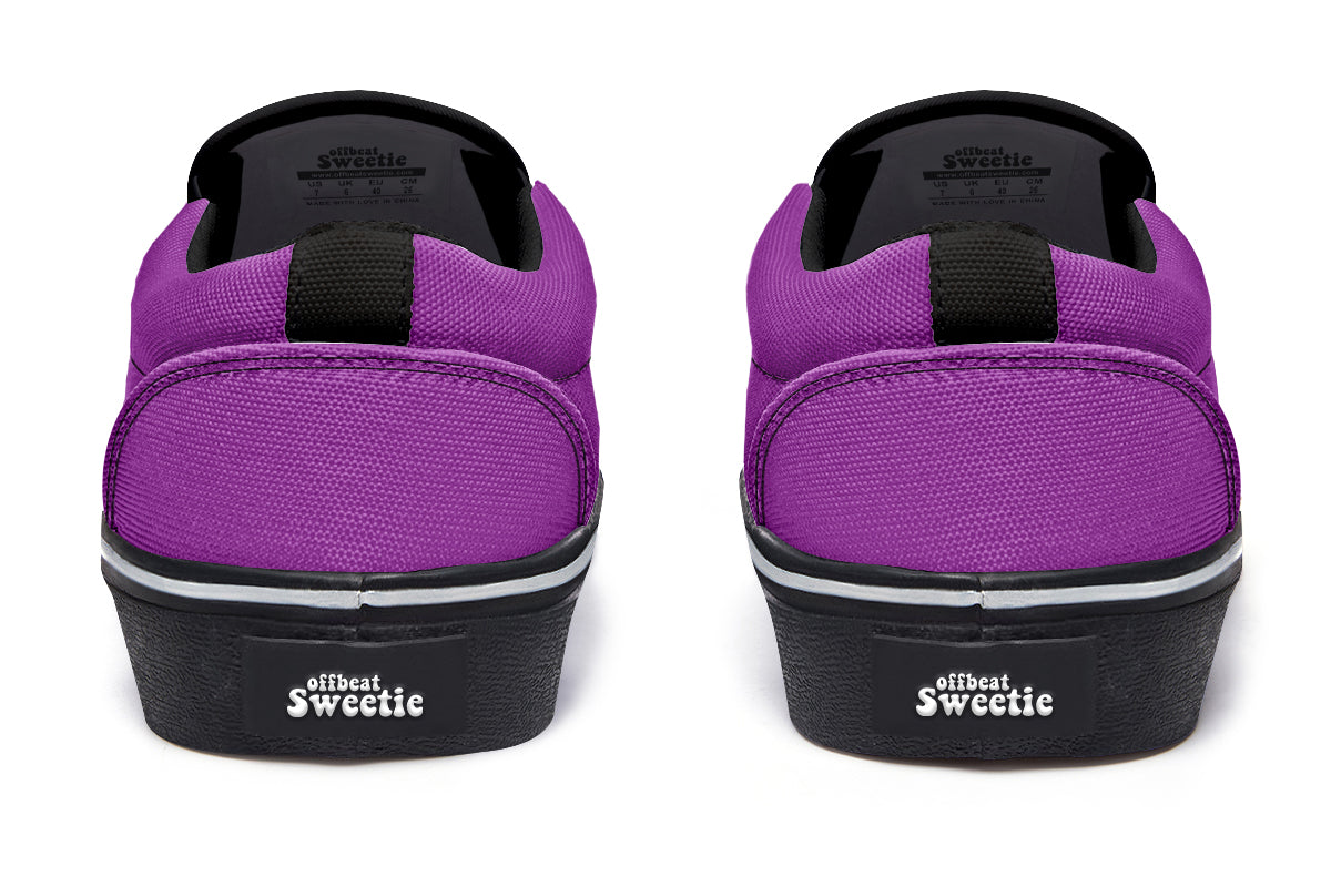 Purple Reign Slip Ons