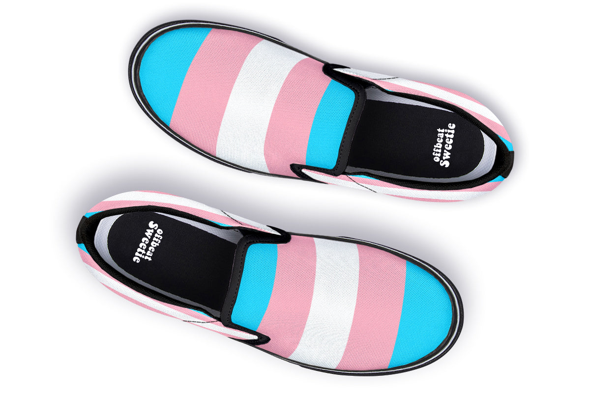 Trans Flag Slip Ons