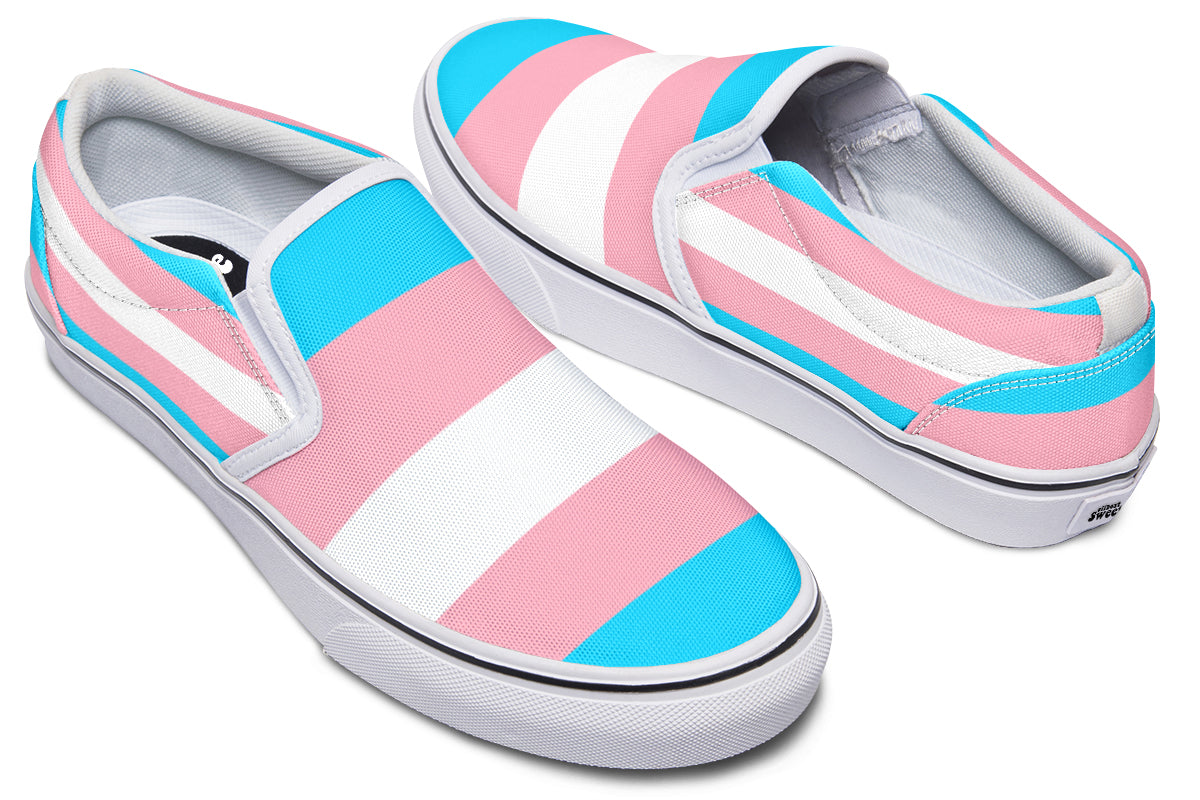 Trans Flag Slip Ons