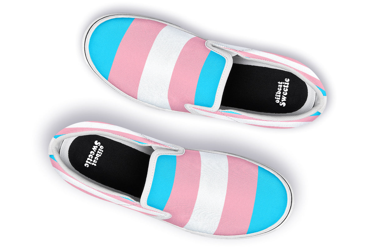 Trans Flag Slip Ons