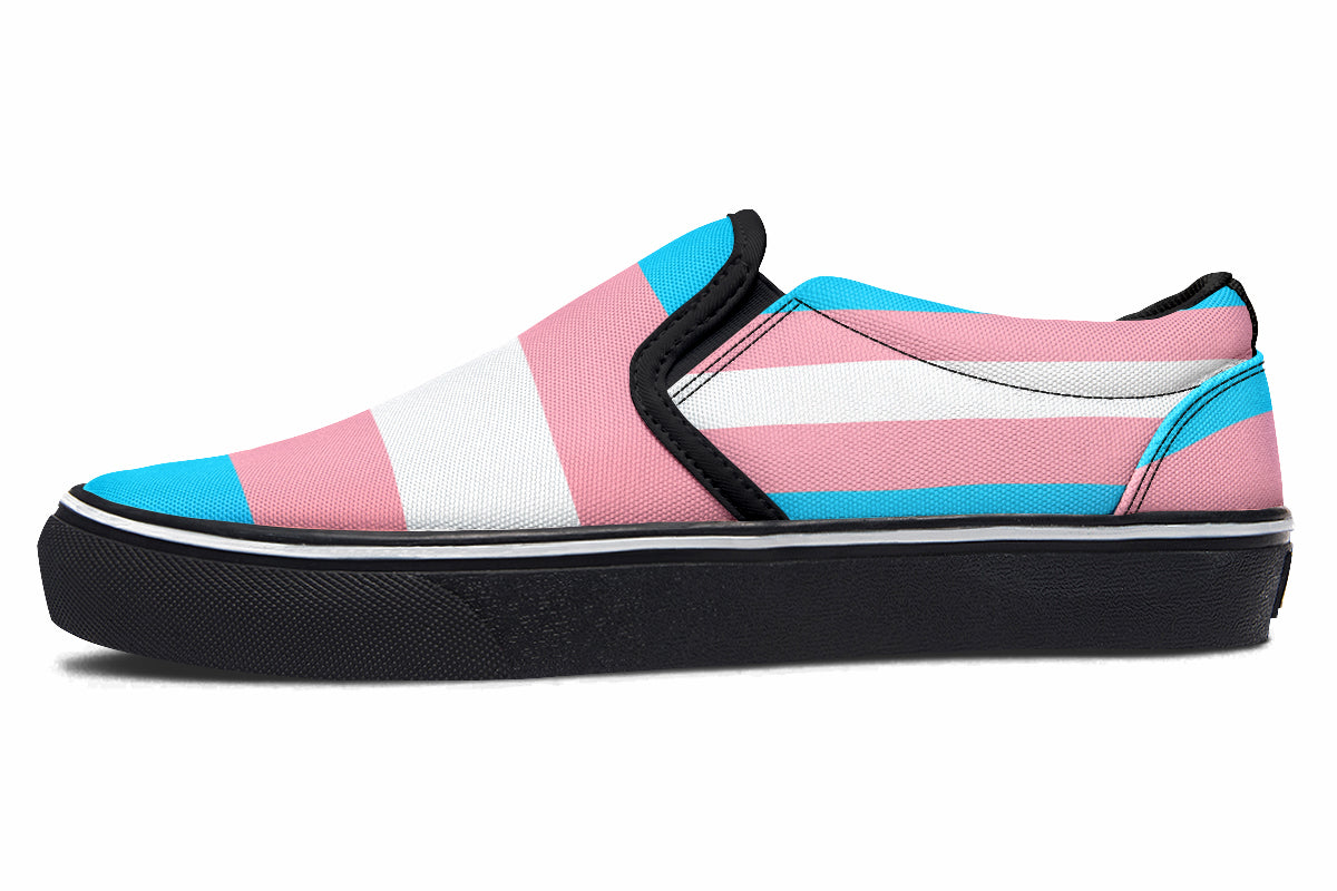 Trans Flag Slip Ons