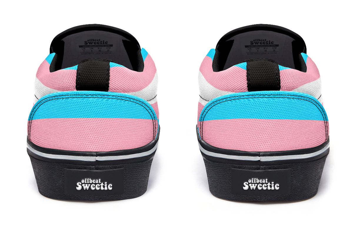 Trans Flag Slip Ons