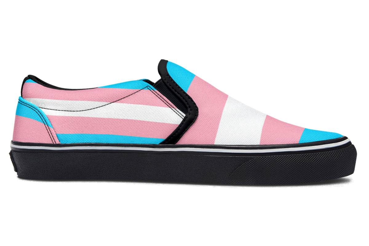 Trans Flag Slip Ons