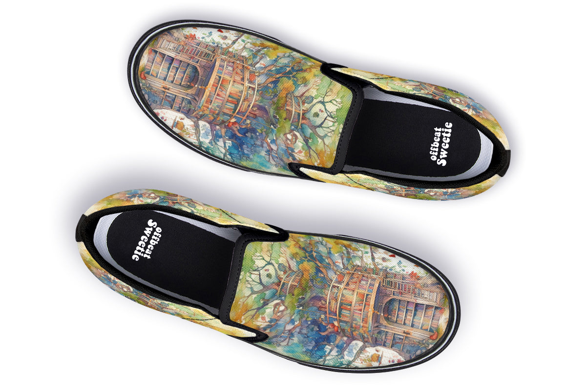 Tree Library Slip Ons