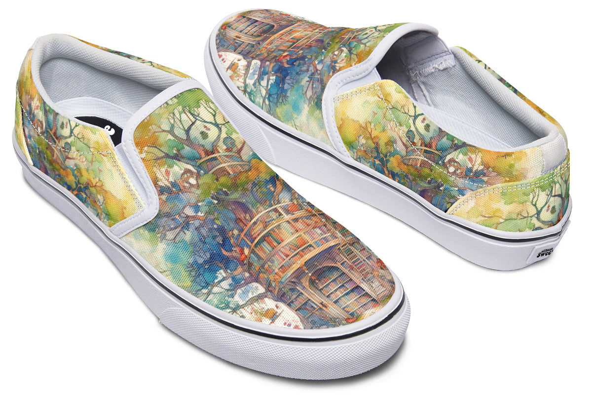 Tree Library Slip Ons