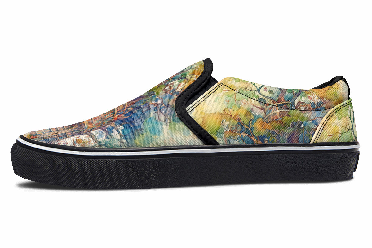 Tree Library Slip Ons