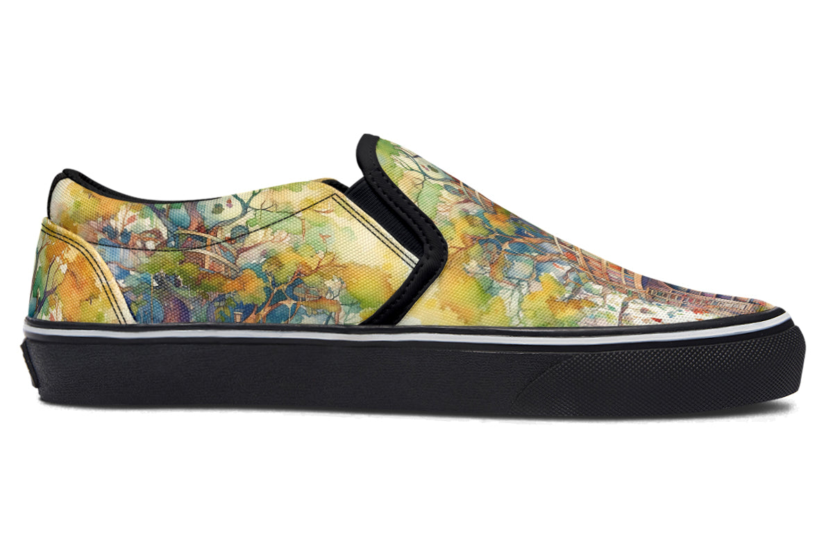 Tree Library Slip Ons