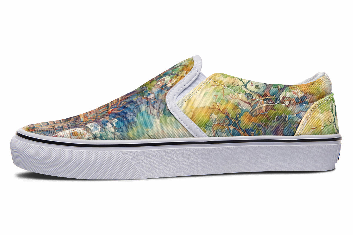 Tree Library Slip Ons