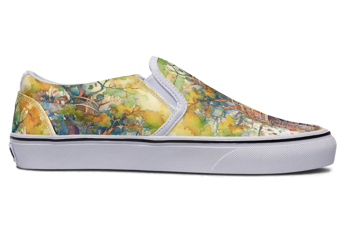 Tree Library Slip Ons