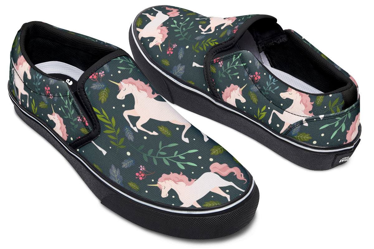 Unicorn Garden Slip Ons