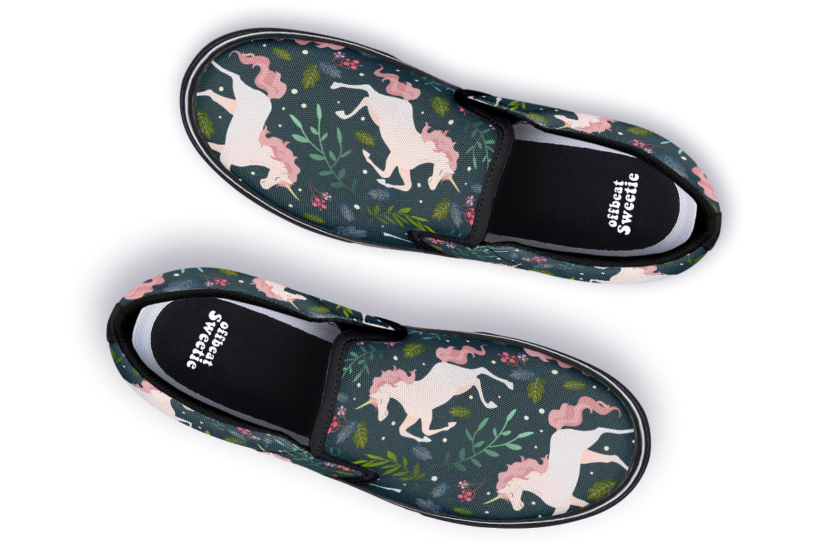 Unicorn Garden Slip Ons