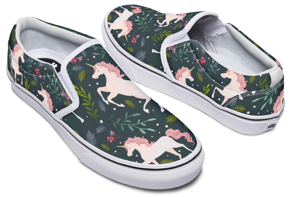 Unicorn Garden Slip Ons