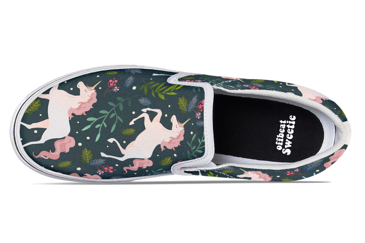 Unicorn Garden Slip Ons