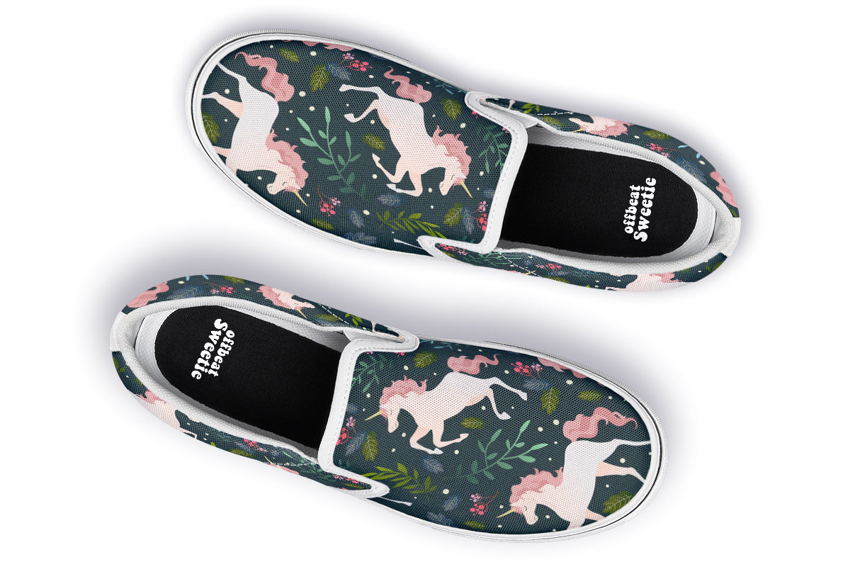 Unicorn Garden Slip Ons