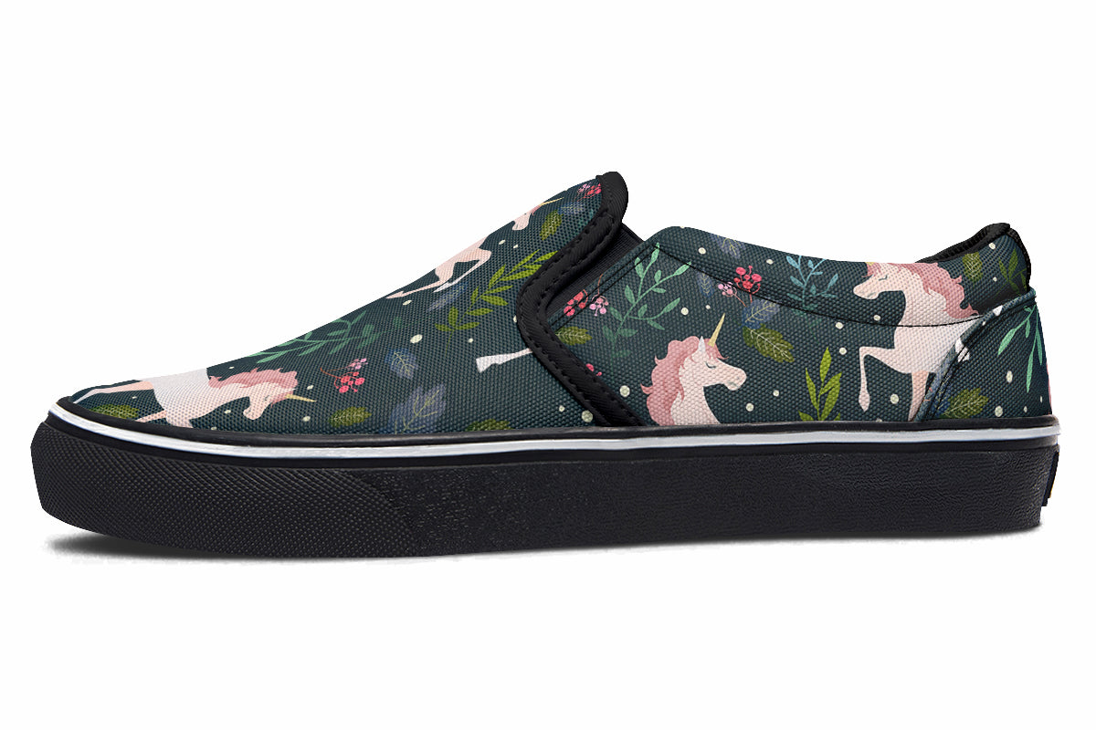 Unicorn Garden Slip Ons