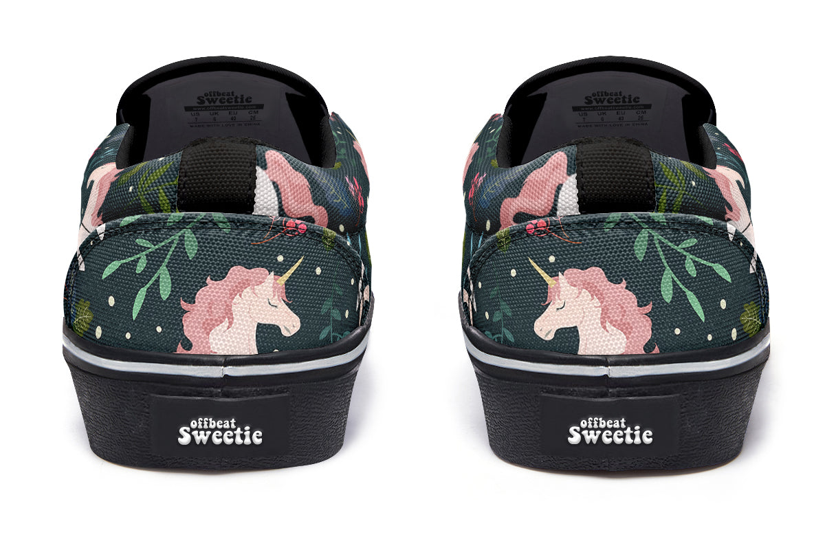 Unicorn Garden Slip Ons