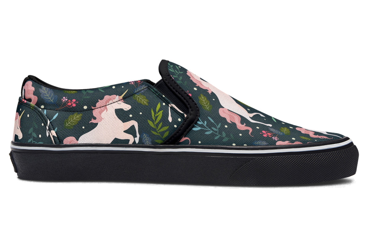 Unicorn Garden Slip Ons