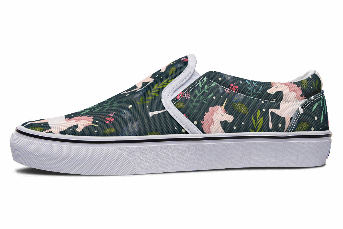 Unicorn Garden Slip Ons