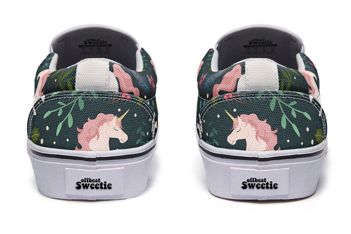 Unicorn Garden Slip Ons