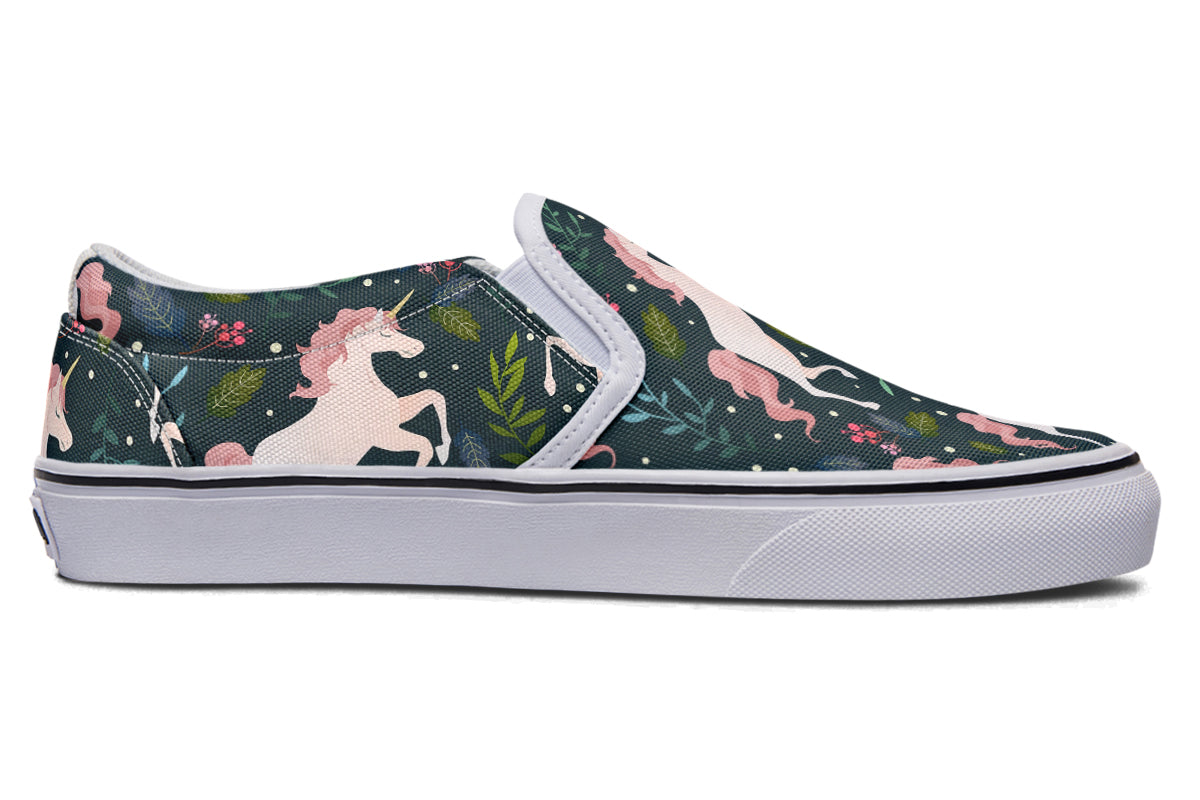 Unicorn Garden Slip Ons