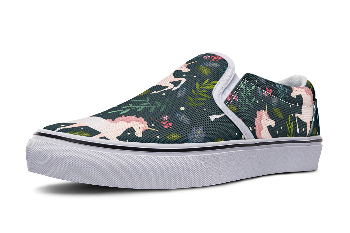 Unicorn Garden Slip Ons