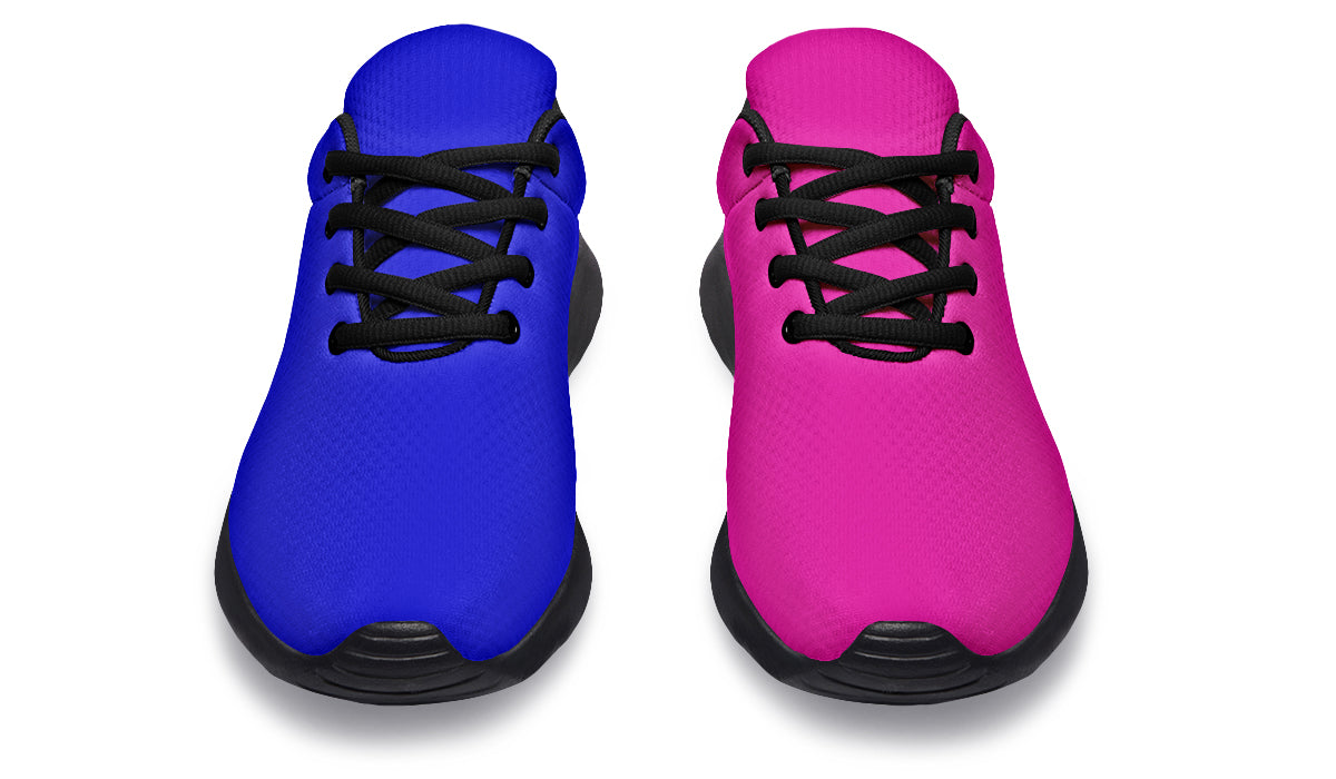 Blue And Pink Mismatch Sneakers