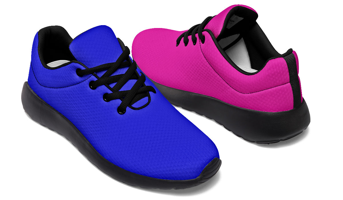 Blue And Pink Mismatch Sneakers