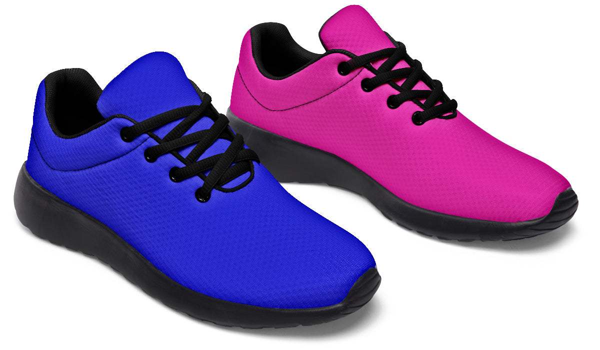 Blue And Pink Mismatch Sneakers