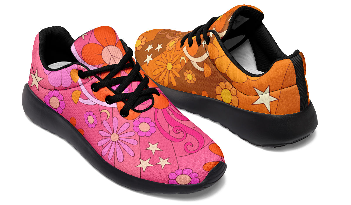 Molly's Mismatched Retro Daisies Sneakers