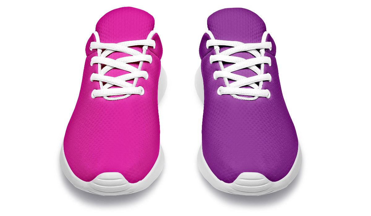 Purple And Pink Mismatch Sneakers