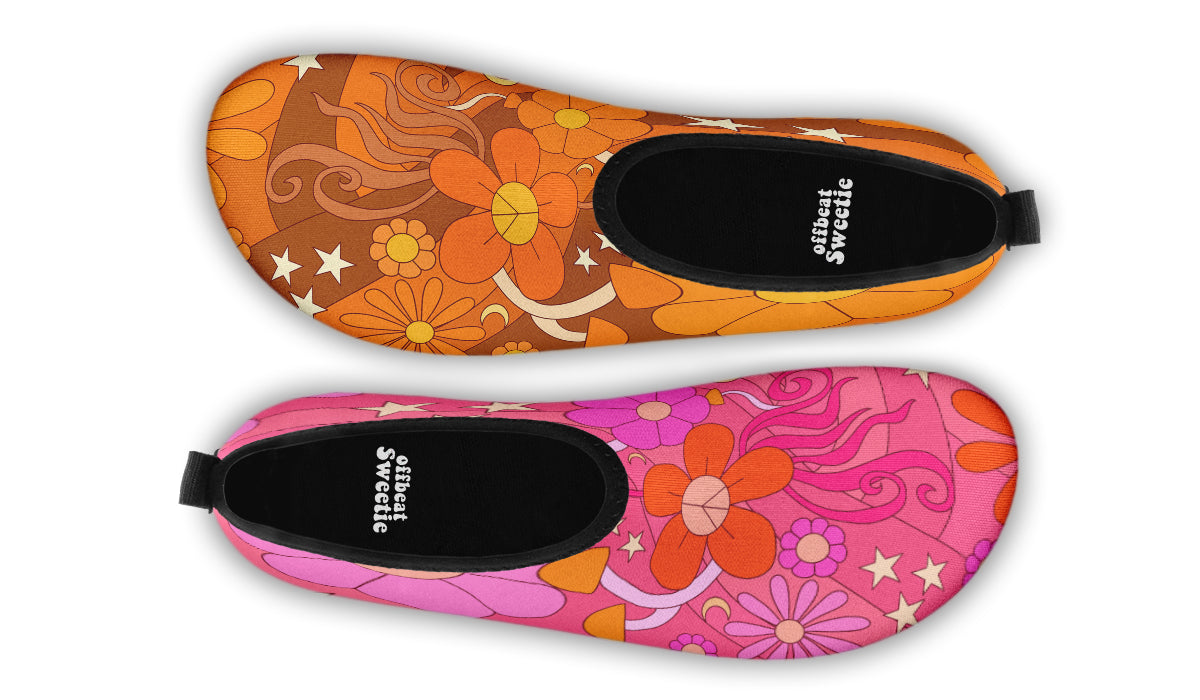 Molly's Mismatched Retro Daisies Water Shoes