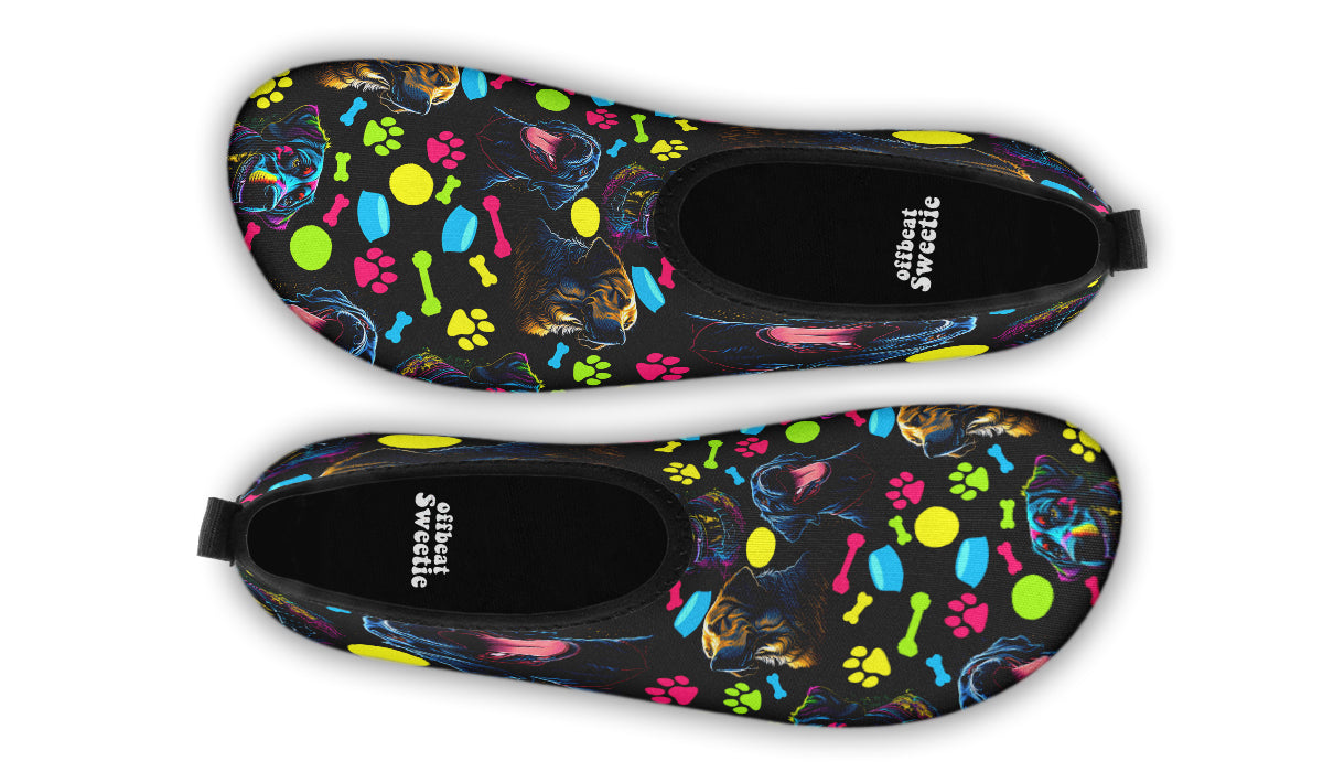 Neon Dogs Water Shoes