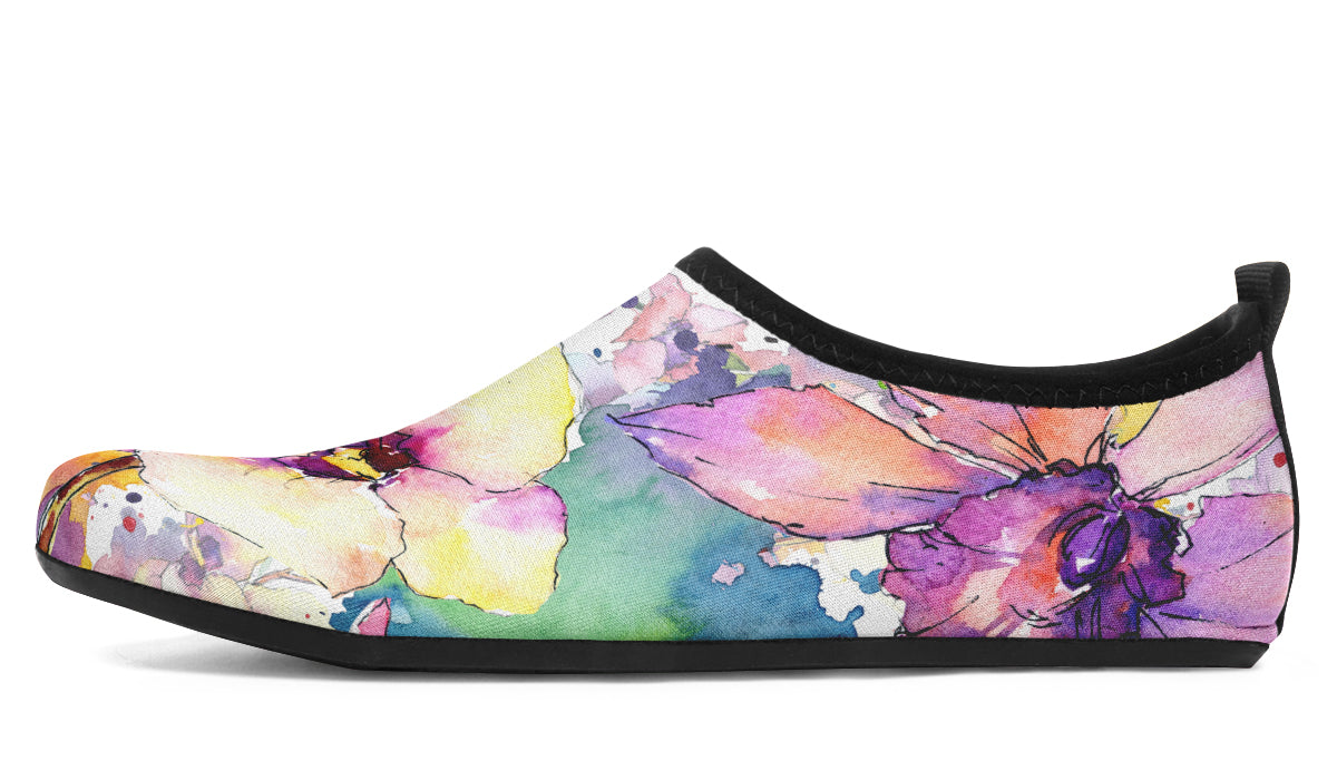 Watercolour Flowers Water Shoes