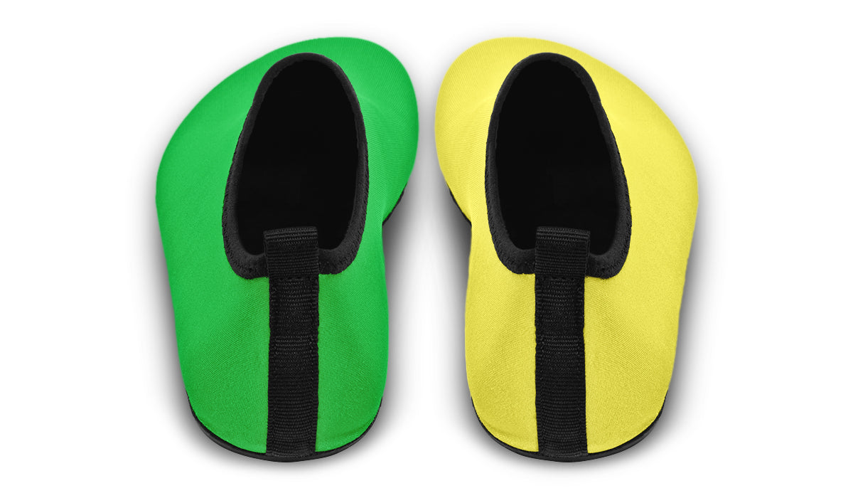 Yellow And Green Mismatch Water Shoes