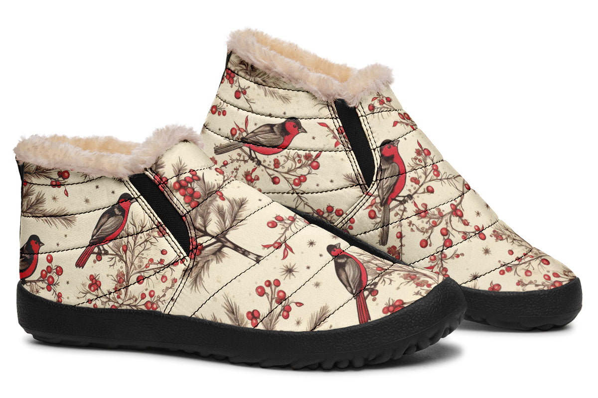 Christmas Birds Winter Shoes