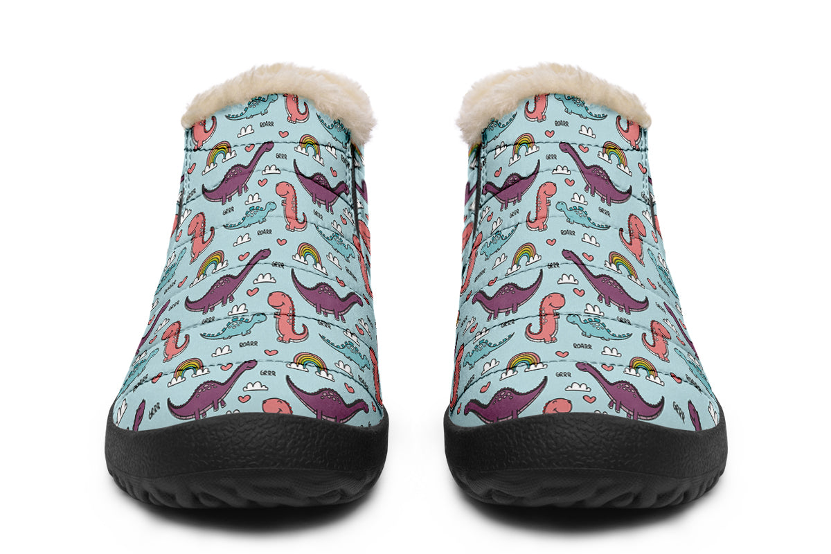 Dinos And Rainbows Winter Shoes