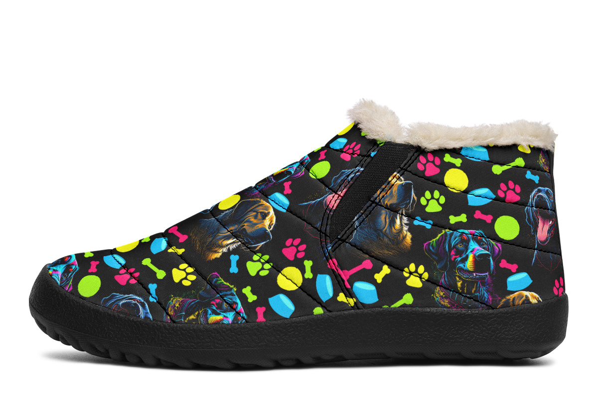 Neon Dogs Winter Shoes