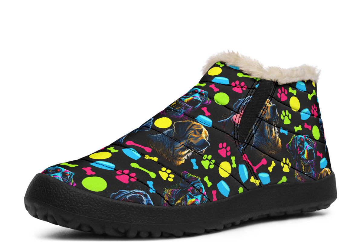 Neon Dogs Winter Shoes