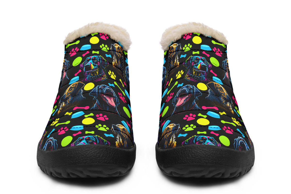 Neon Dogs Winter Shoes