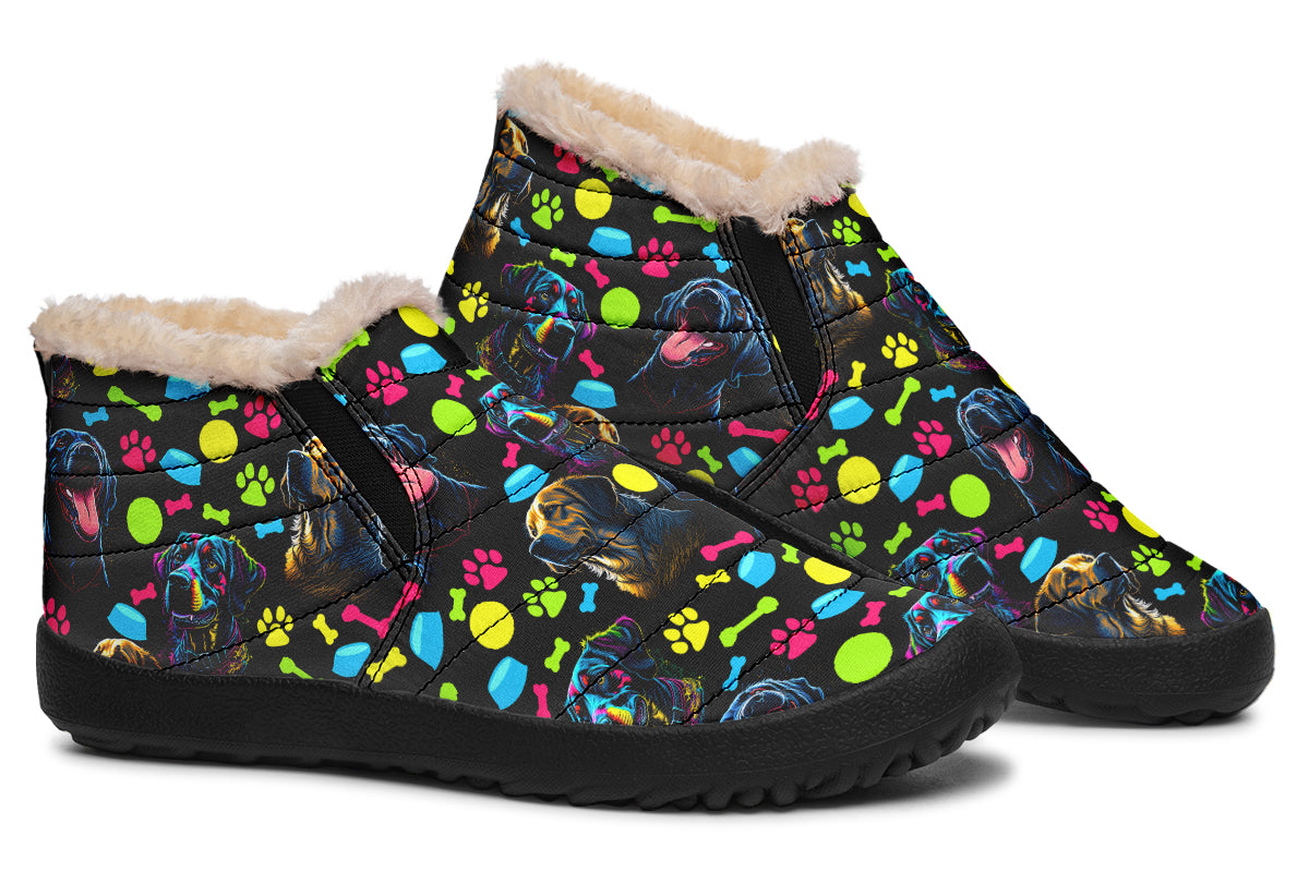 Neon Dogs Winter Shoes