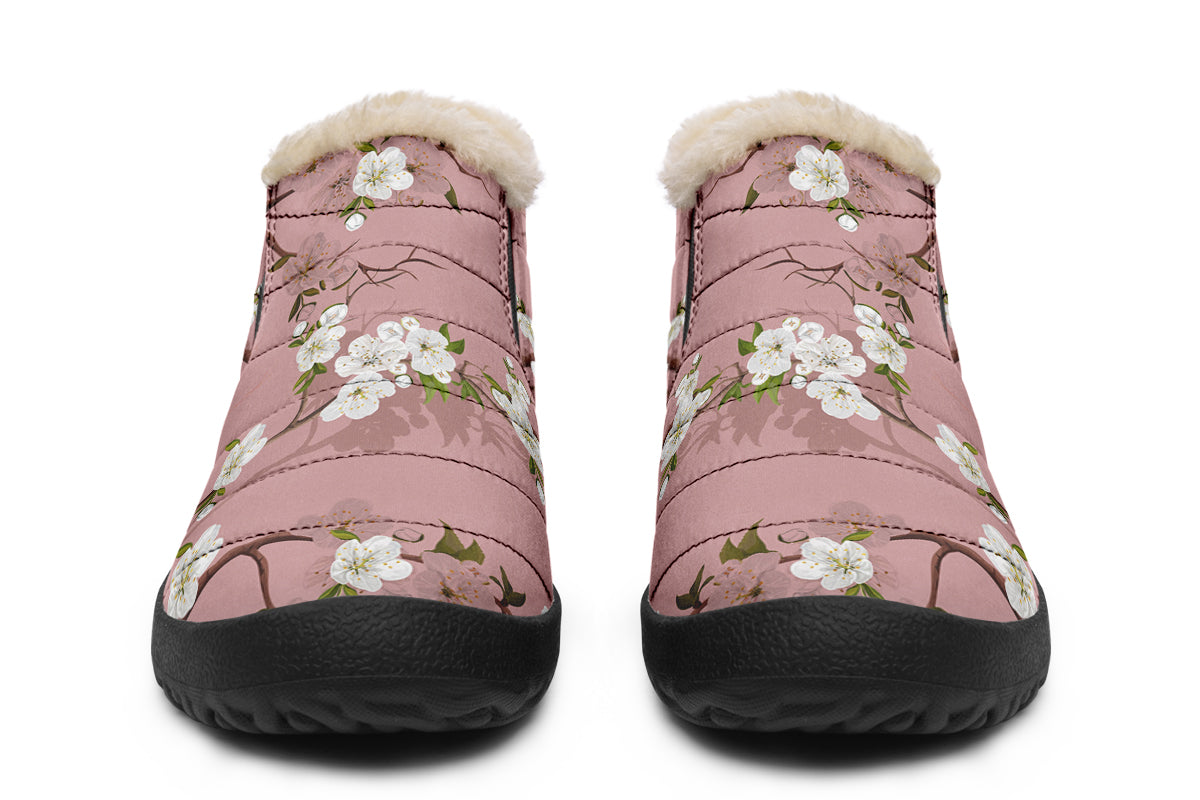 Peach Blossoms Winter Shoes